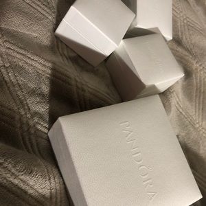 4 Pandora Boxes 3 ea 2"x 2" 1 ea at 3 1/2" x 31/2"